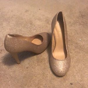 Sparkly Gold Heels